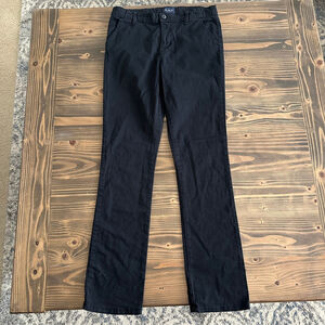 Girls PLACE Black Stretch Casual Pants Size 14 Cotton Blend Trousers